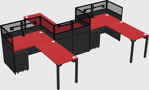 L-shape cubicles