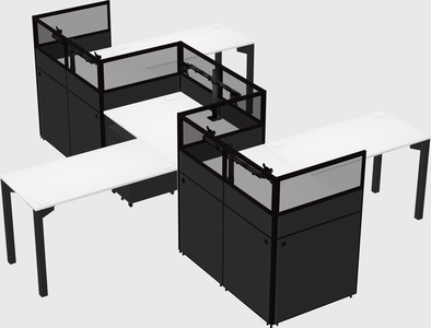 L-shape cubicles