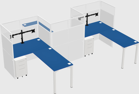 L-shape cubicles