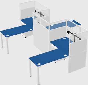 L-shape cubicles
