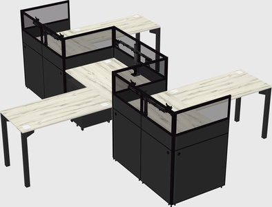 L-shape cubicles