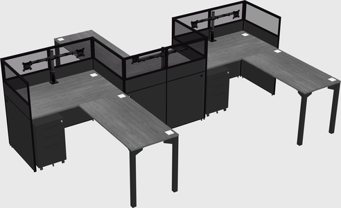 L-shape cubicles