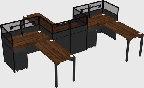 L-shape cubicles