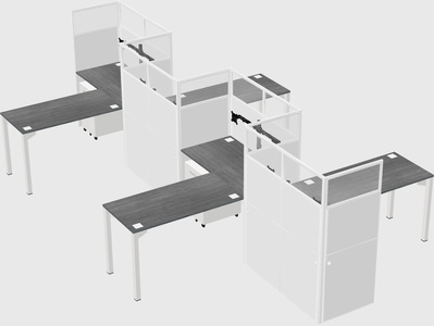 L-shape cubicles