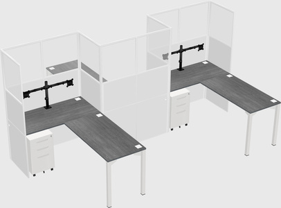 L-shape cubicles