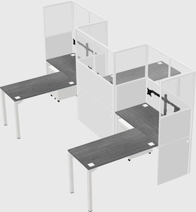 L-shape cubicles