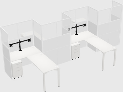 L-shape cubicles