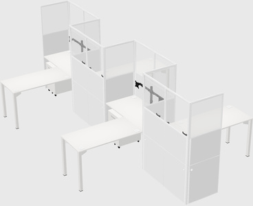 L-shape cubicles