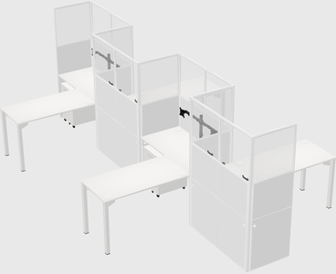 L-shape cubicles
