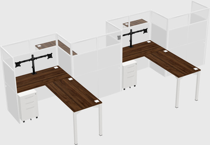 L-shape cubicles