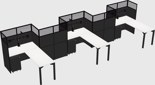 L-shape cubicles
