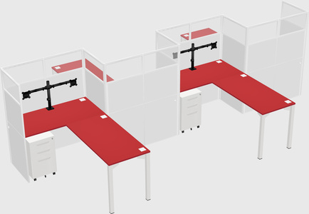 L-shape cubicles
