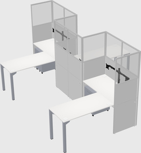 L-shape cubicles