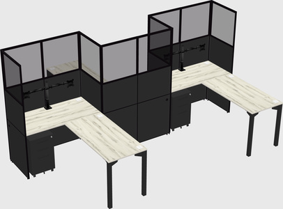L-shape cubicles