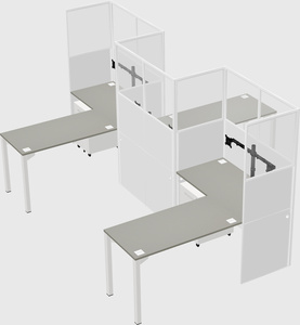 L-shape cubicles