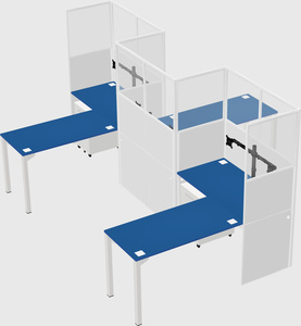 L-shape cubicles