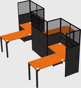 L-shape cubicles