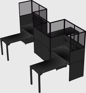 L-shape cubicles