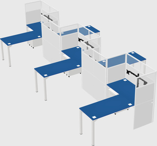 L-shape cubicles