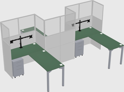 L-shape cubicles