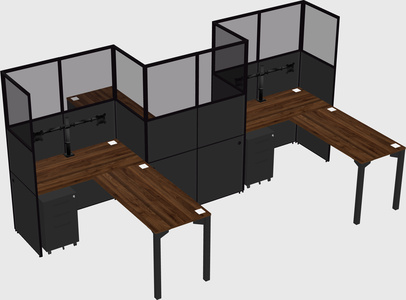 L-shape cubicles