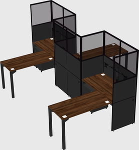 L-shape cubicles