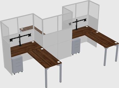 L-shape cubicles