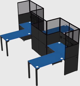 L-shape cubicles
