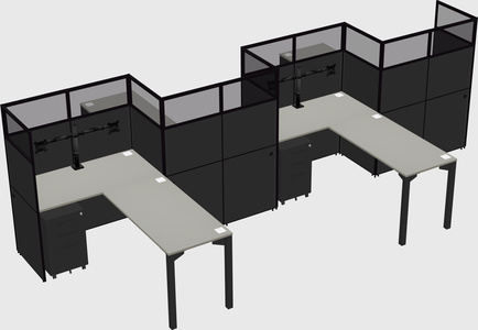 L-shape cubicles