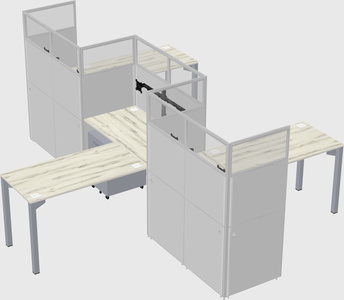 L-shape cubicles