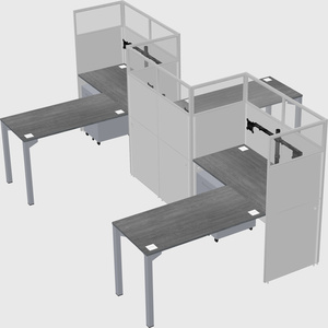 L-shape cubicles