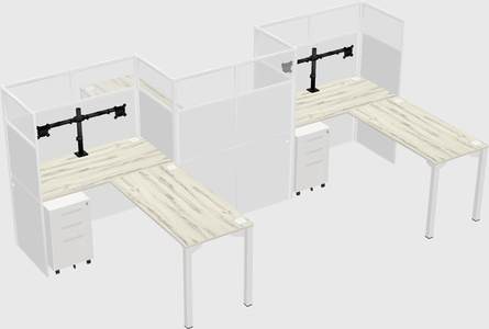 L-shape cubicles