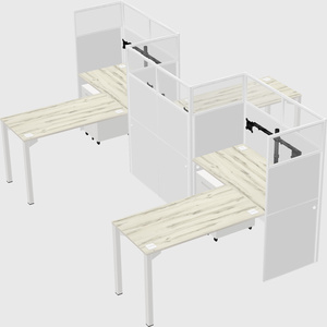 L-shape cubicles