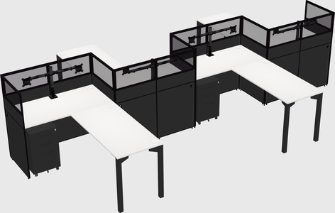 L-shape cubicles