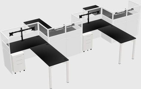 L-shape cubicles