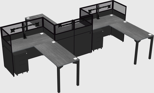 L-shape cubicles