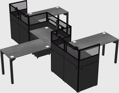 L-shape cubicles
