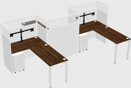 L-shape cubicles