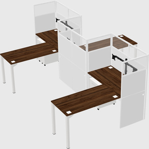 L-shape cubicles