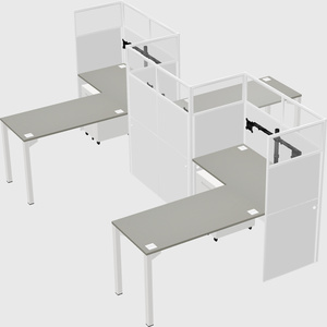 L-shape cubicles