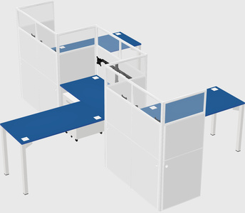 L-shape cubicles