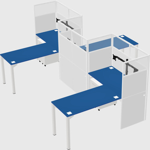 L-shape cubicles