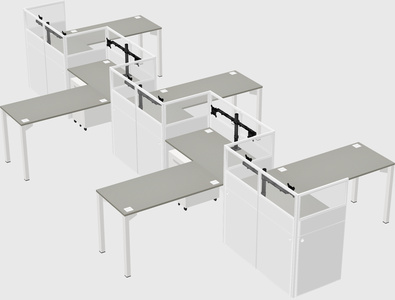 L-shape cubicles