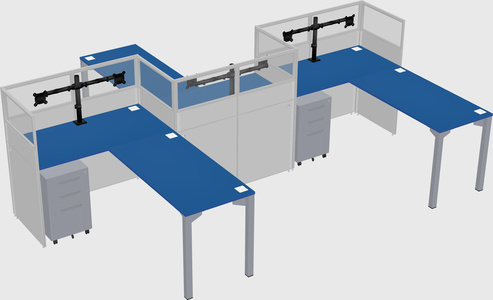 L-shape cubicles