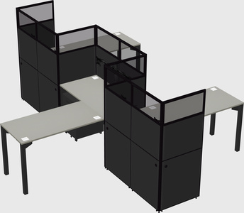 L-shape cubicles