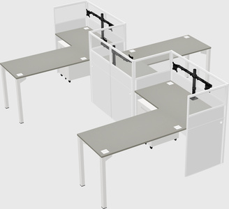 L-shape cubicles