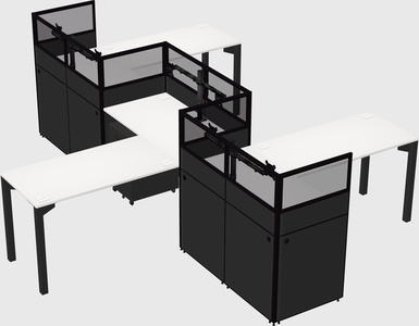 L-shape cubicles