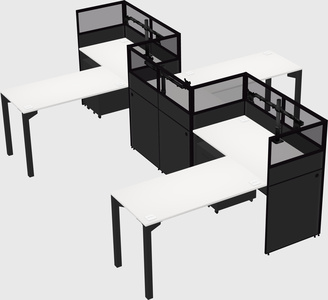 L-shape cubicles