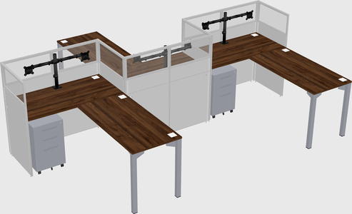 L-shape cubicles