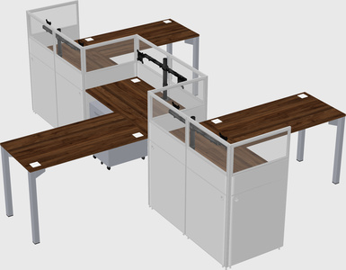 L-shape cubicles